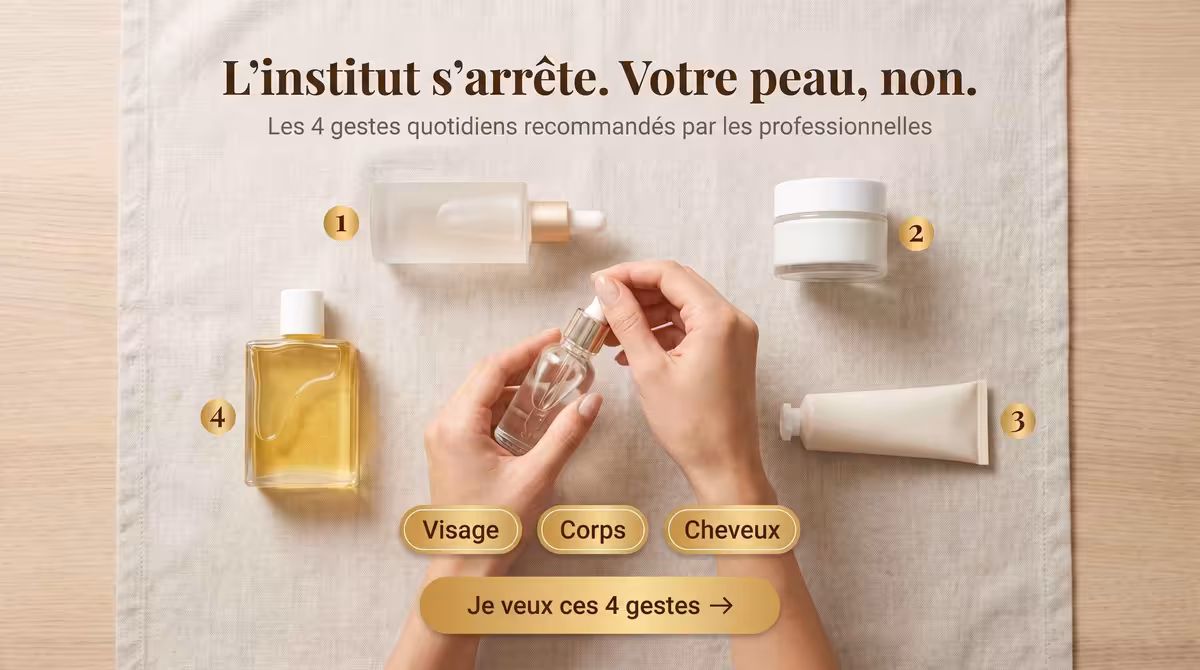 Routine beauté en 4 gestes